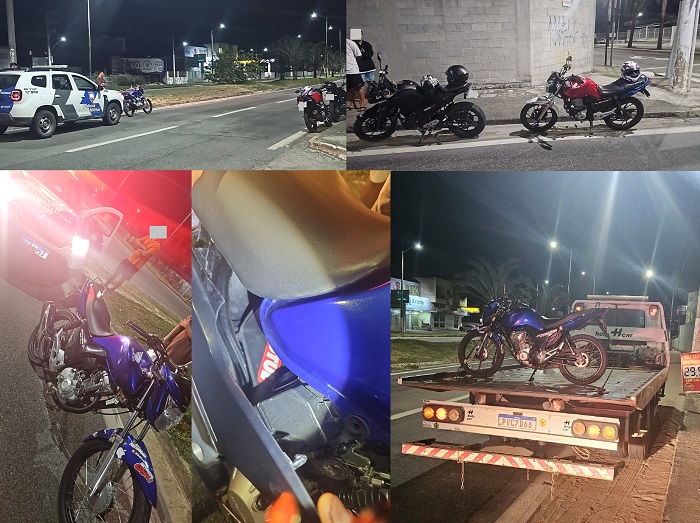 Operação Kadron no pedaço: Teve moto barulhenta guinchada em Linhares