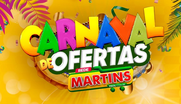 Carnaval de Ofertas no Martinsfácil para você. Confira também horário especial até quarta, dia 14: 