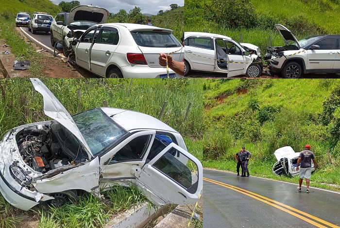 Acidente com morte e feridos na ES-356, em Marilândia. 3 veículos envolvidos