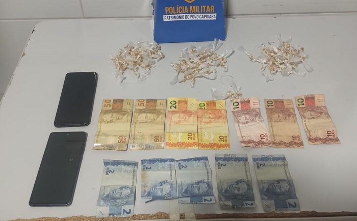 Mais de 300 pedras de crack apreendidas em Sooretama. Conduzido é alvo de muitas denúncias