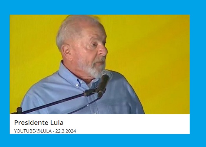 Lula volta a dizer que Israel pratica genocídio em Gaza