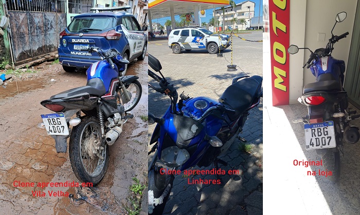 Moto com clonagem dupla é apreendida pela PM em Linhares