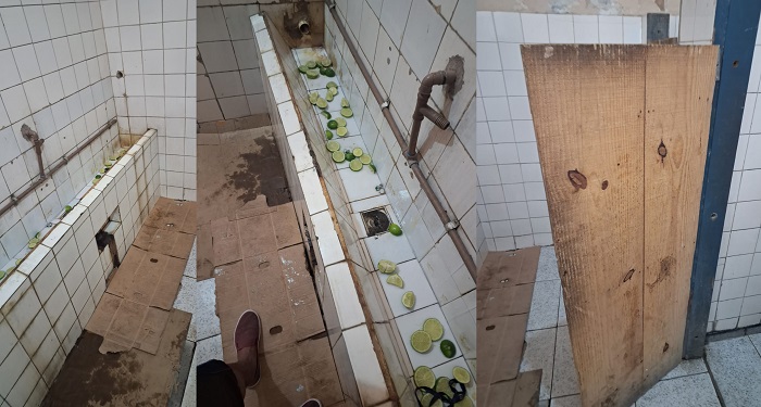 Banheiros com limão? “É a nojeira, aqui no Mercado Municipal de Linhares”, reclama leitor