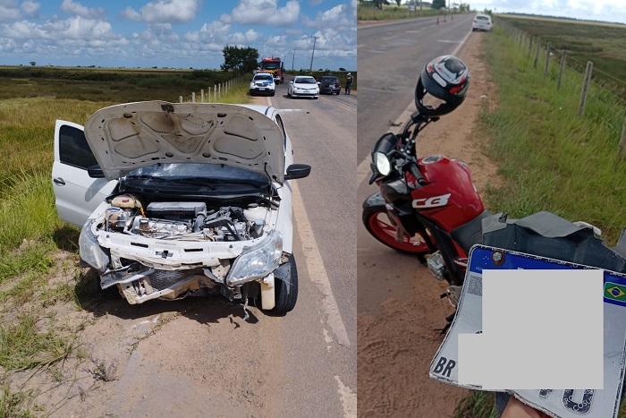 Estrada do Pontal: Mais acidente, desta vez entre moto e carro