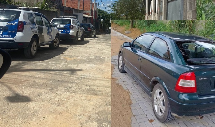 Família amarrada por bandidos durante roubo em Rio Bananal. Carro recuperado em Linhares