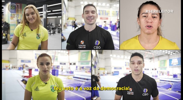 Atletas olímpicos participam de campanha do TRE-ES para estimular o voto jovem