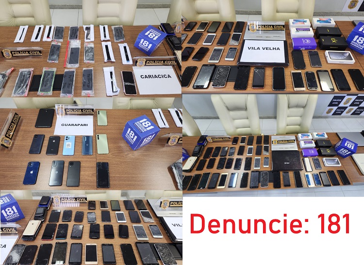Operação Sinal: Dezenas de celulares apreendidos na Grande Vitória