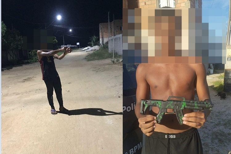 Adolescente amedronta moradores do Pontal com arma, mas PM vai lá e acaba com a “festa”