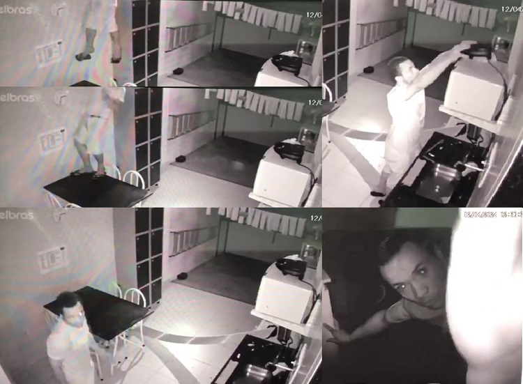 Homem desce pelo teto, furta materiais e é detido pela GCM em Linhares