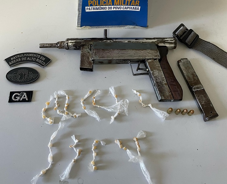 Crack no lugar de cigarros, e arma escondida debaixo da cama. Apreensões do G.A. no Nova Esperança