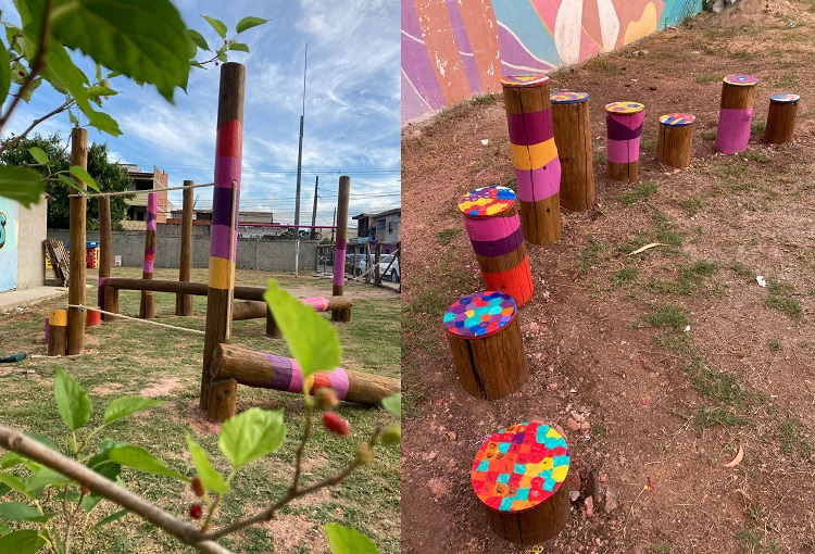 Postes antigos e tampinhas plásticas são transformados em brinquedos sustentáveis