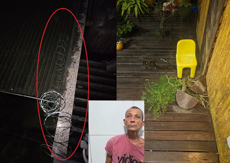 Nem serpentina de arame era páreo para suspeito de furtos em Linhares