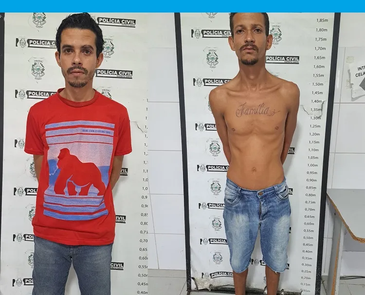 Irmãos gêmeos presos no bairro Aviso pela PC de Linhares