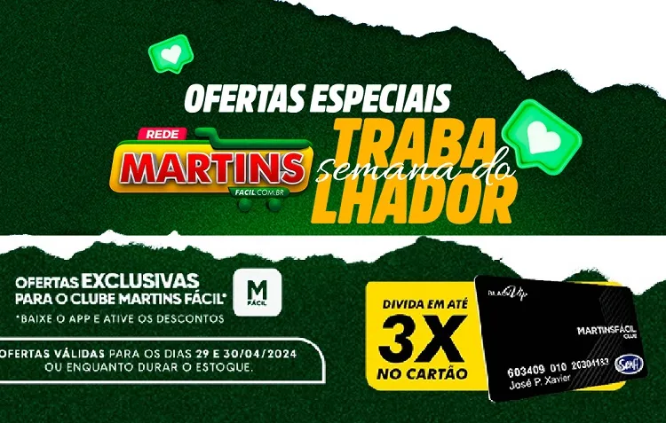 Listona da Semana do Trabalhador no Martinsfácil