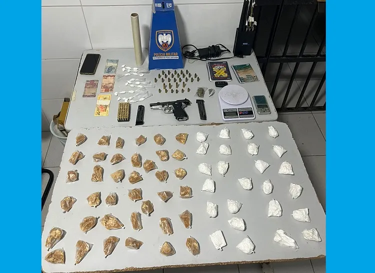Quase 2kg de droga apreendidos em Linhares. Ação da PM no Juparanã e Linhares 5