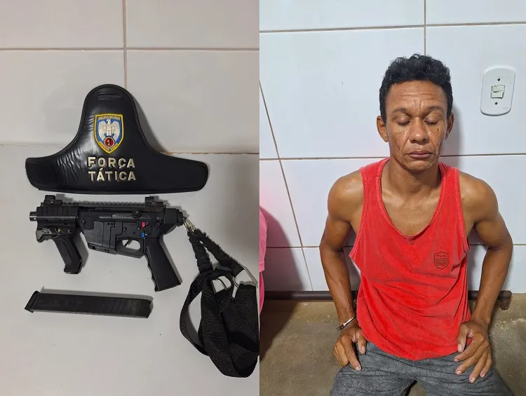 Detido com submetralhadora diz quanto pagou, de onde veio e por quando a venderia em Linhares