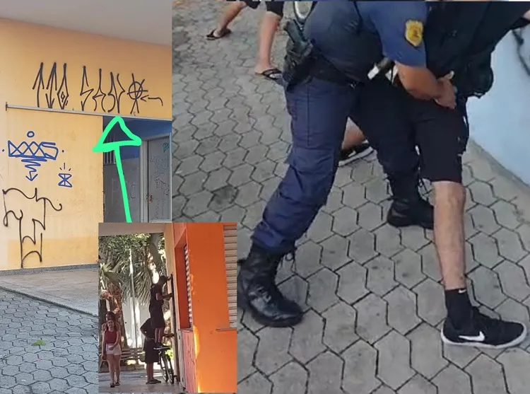 Pichadores flagrados em ação durante jogos escolares em Linhares