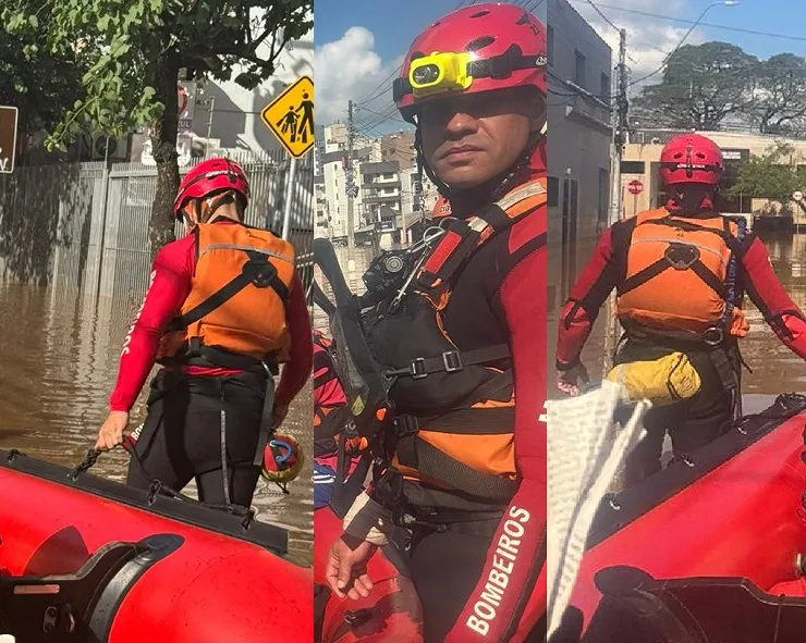 k-9 do Corpo de Bombeiros capixaba encontra restos mortais de vítima no RS