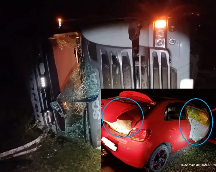 Mulher é presa por furto a carga de caminhão acidentado em Mimoso do Sul