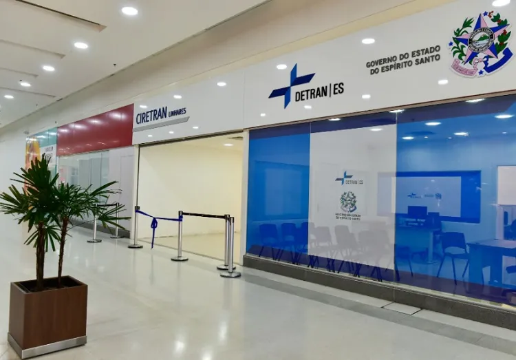 Atendimento suspenso no Ciretran de Linhares para mudança de loja