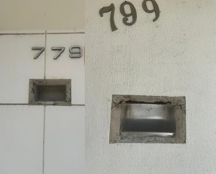 Larápios furtam até tampa das caixinhas dos correios no Centro de Linhares