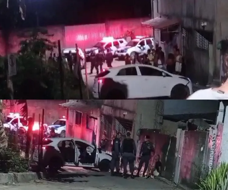 PM cerca Beco no Juparanã e cena chamada a atenção. “Vi um algemado”