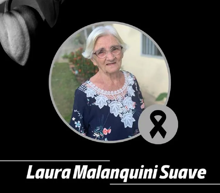 Morre Dona Laura Suave. “Guerreira muito forte”, diz filho Zezinho Suave