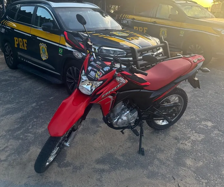Roubada: Moto anunciada na rede social é recuperada pela PRF em Linhares
