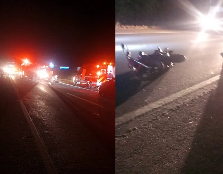 Moto atropela andarilho na BR-101, Linhares. “Soltou o pé”