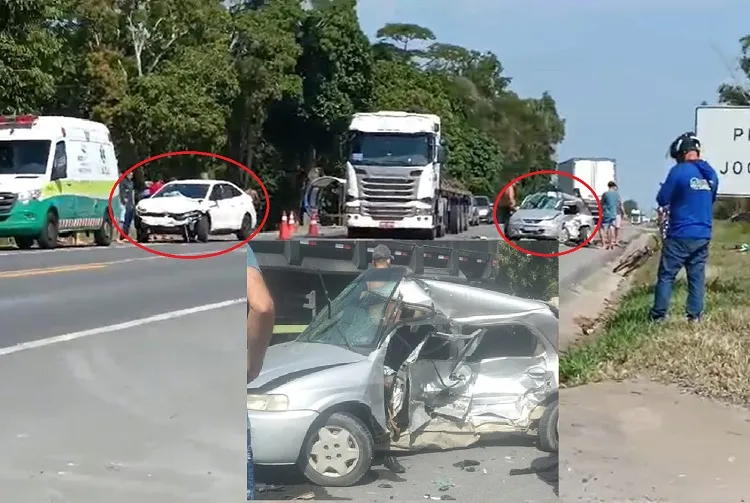 Motorista morre, crianças e adultos feridos em acidente na BR-101, Linhares