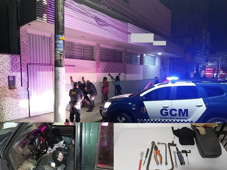 Baculejo após flagra de furto no Centro de Linhares. GCM agiu rápido