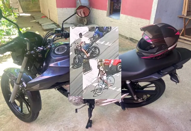 B4ndidos roubam moto no Interlagos, Linhares, em plena luz do dia. “Não está paga e nem tem seguro”