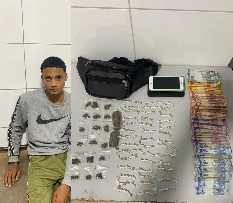 Muito crack e supermaconha apreendidos pela PM em Sooretama. Tudo embalado para venda