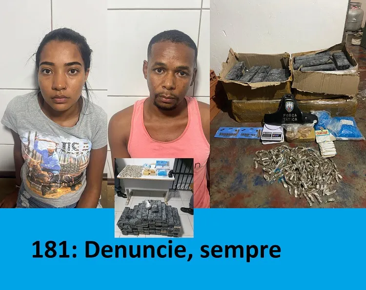 Muita droga: Casal preso pela Força Tática em Linhares. Mais de 100 tabletões