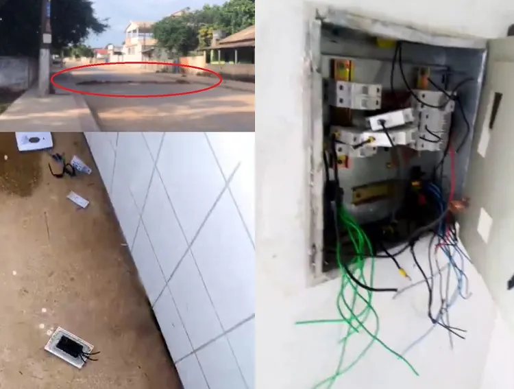 Campo de futebol vandalizado e roubado, quebra-molas de areia. As últimas de Povoação, Linhares