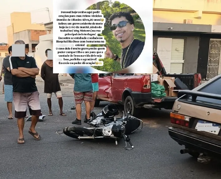 Estado grave: Prima pede orações pela recuperação de vítima de acidente em Linhares