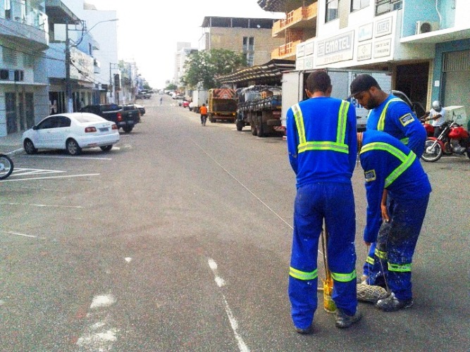 Pintura horizontal nas vias do Centro: confira cronograma e evite transtornos