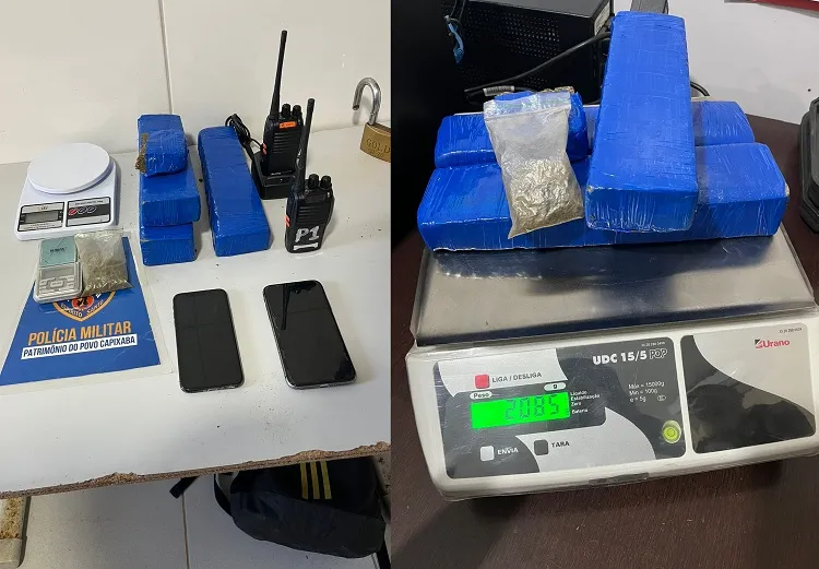 Mais de 2kg de maconha apreendidos no Planalto, Linhares, em ação do G.A