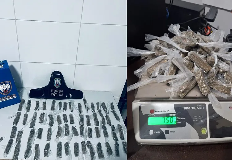 Quase 1kg de maconha apreendido com adolescente no Aviso, Linhares