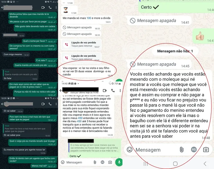 Bandidos dão “golpe do bandido” em Linhares. Eles simulam dívidas pelo "zai" e pedem pix aos parentes de presos