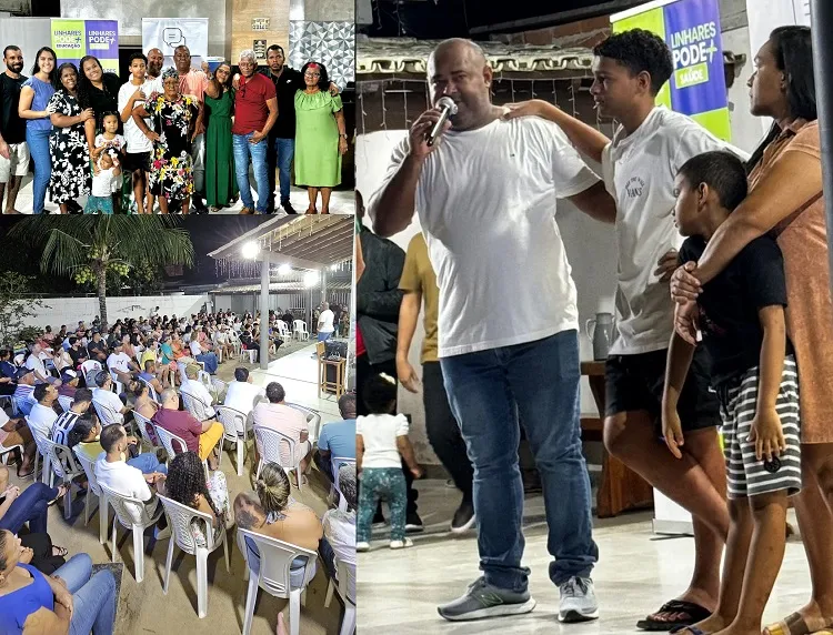 Gilson Lima reúne centenas de pessoas, compartilha trajetória e lança pré-candidatura em Linhares