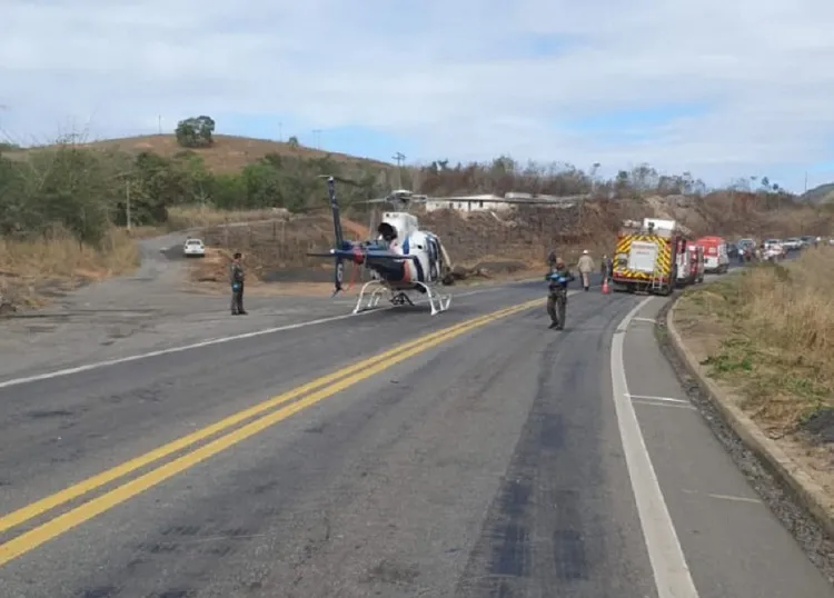 Menina de 5 anos morre e 2 adultos saem feridos em acidente na BR-259, em João Neiva