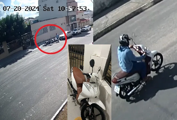 Shineray novinha furtada em frente ao trabalho da vítima, em Linhares. “Me ajudem”