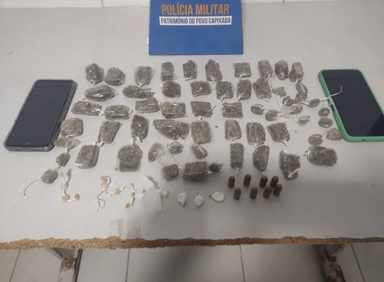 Quase 400g de droga apreendidos com jovem no Nova Esperança, Linhares