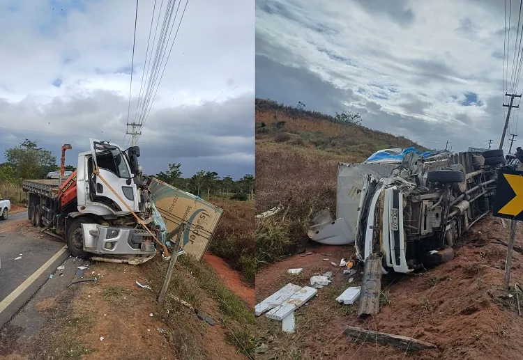 Colisão frontal com 2 feridos na ES-245, próximo ao Trevo da Lagoa Nova, Linhares