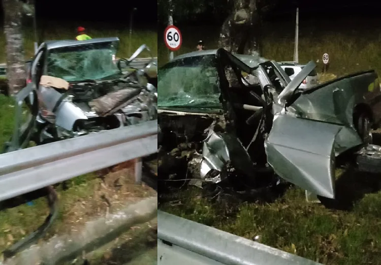 PRF fala sobre acidente envolvendo Saveiro e Mobi em Linhares. Teve ferido