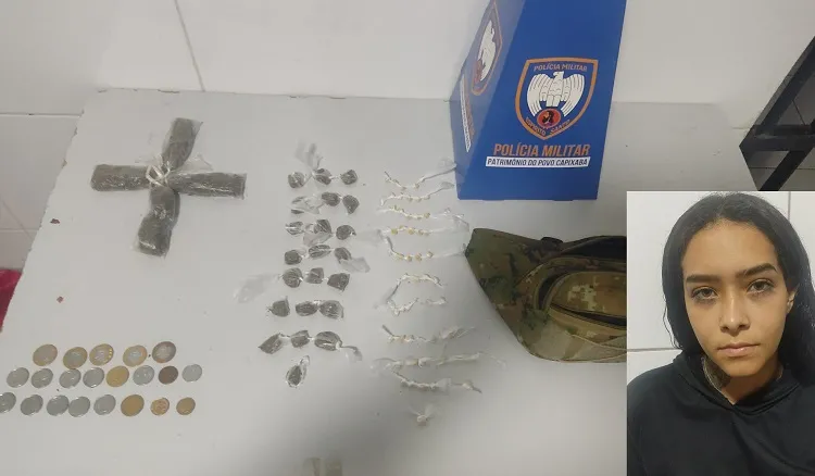 Mulher detida e drogas apreendidas em Sooretama. “Circuito” da droga impressiona