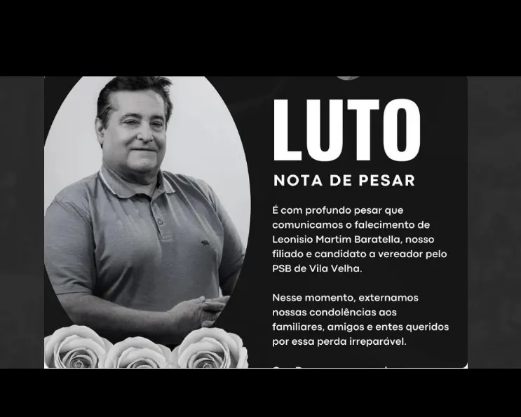 Infarto fulminante: Morre candidato a vereador no ES