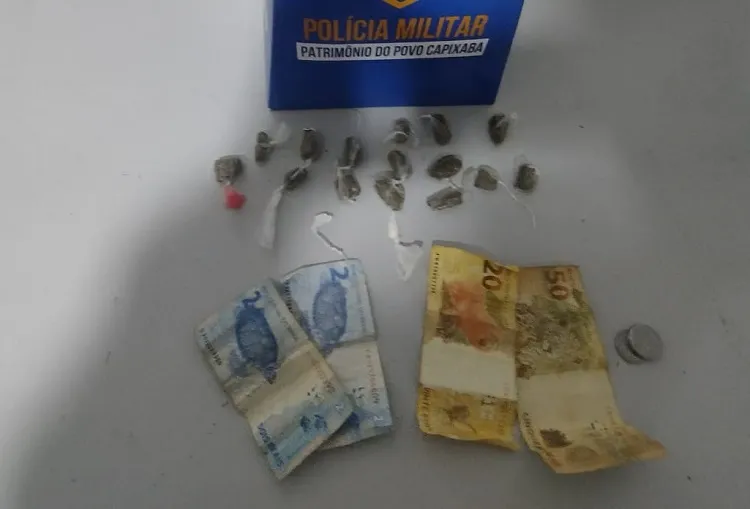 Menino de 11 anos e adolescente de 14 são flagrados vendendo droga em Linhares