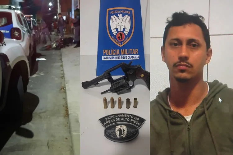 Carona de moto “peita” PM e caba baleado em Linhares. Condutor tem mandado e foi preso